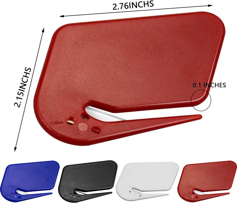 Arbootjin Letter Opener Envelope Slitter 4 Pack Letter Openers Plastic with Blade Envelope Opener Mail Opener for Envelope,Package,Paper Cut,Safe Letter Opener - Image 2